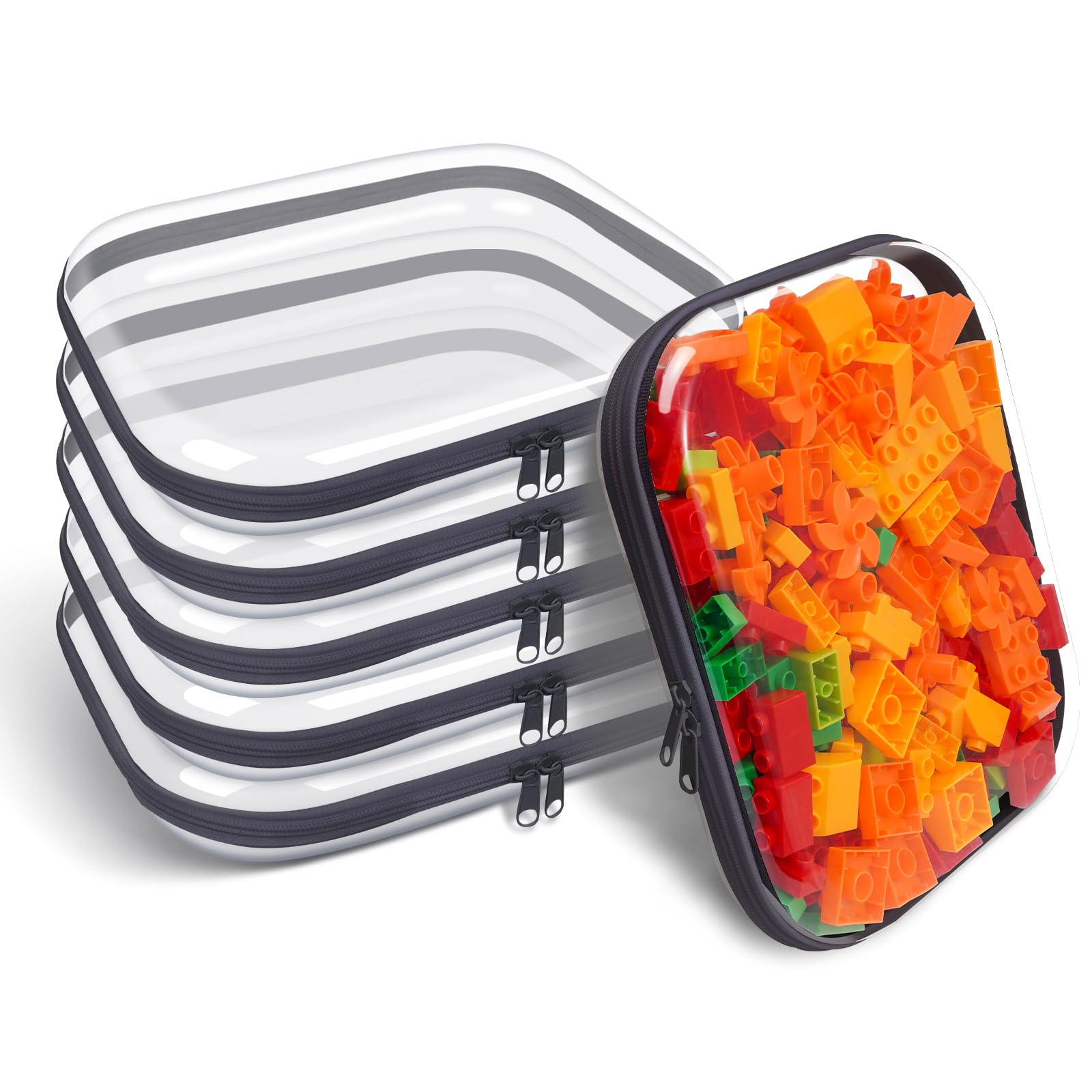 Amazon.com: SXS LACONIC Clear Hard Plastic Zipper Case,Transparent